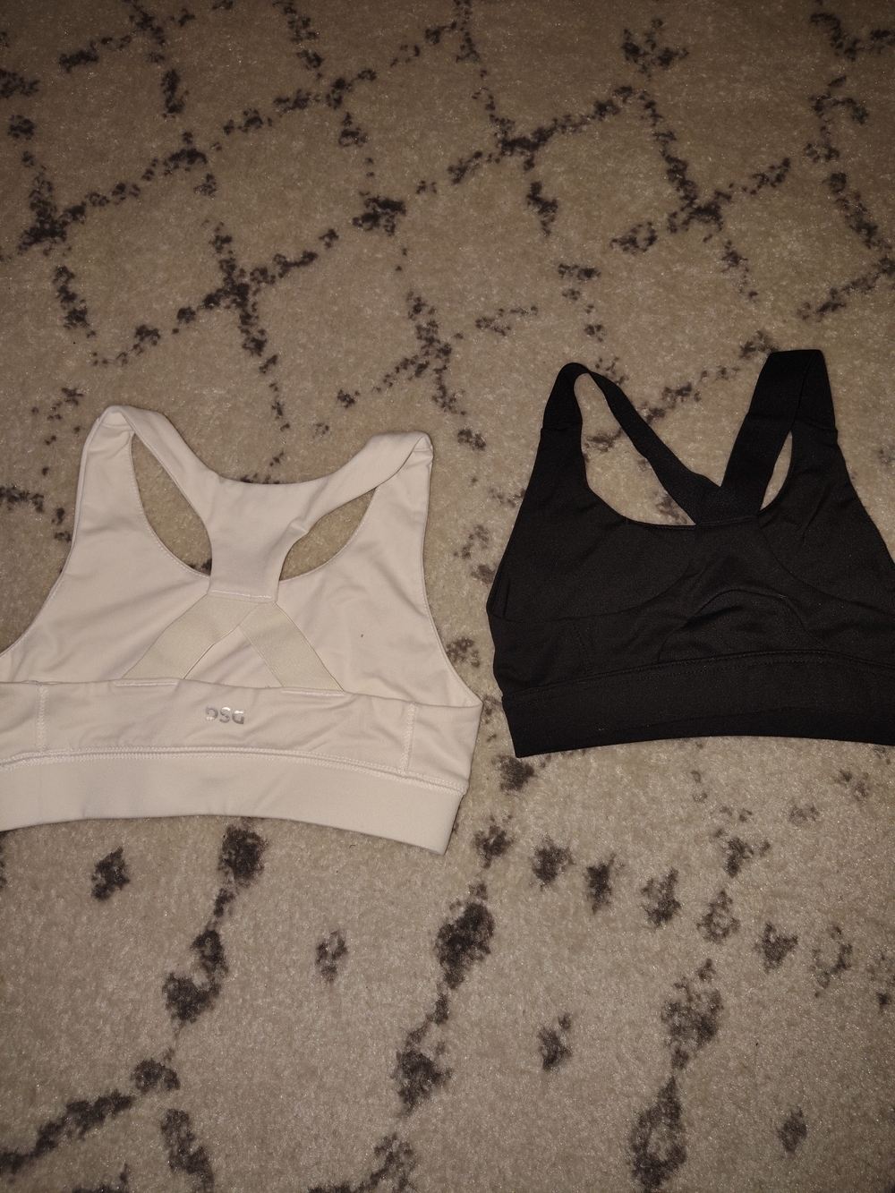 Girls Racerback Sports Bra - White and Black